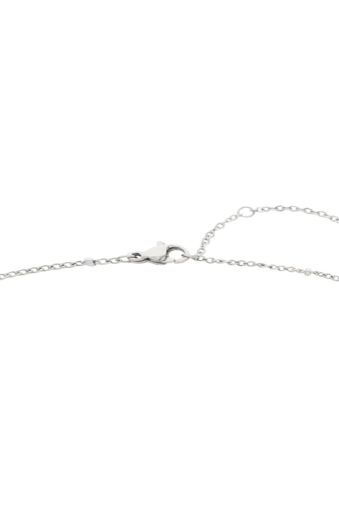 Necklace Locked in Love Silver Stainless Steel Picture6